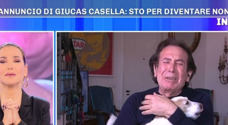 Giucas Casella in lacrime: ‘Divento nonno’